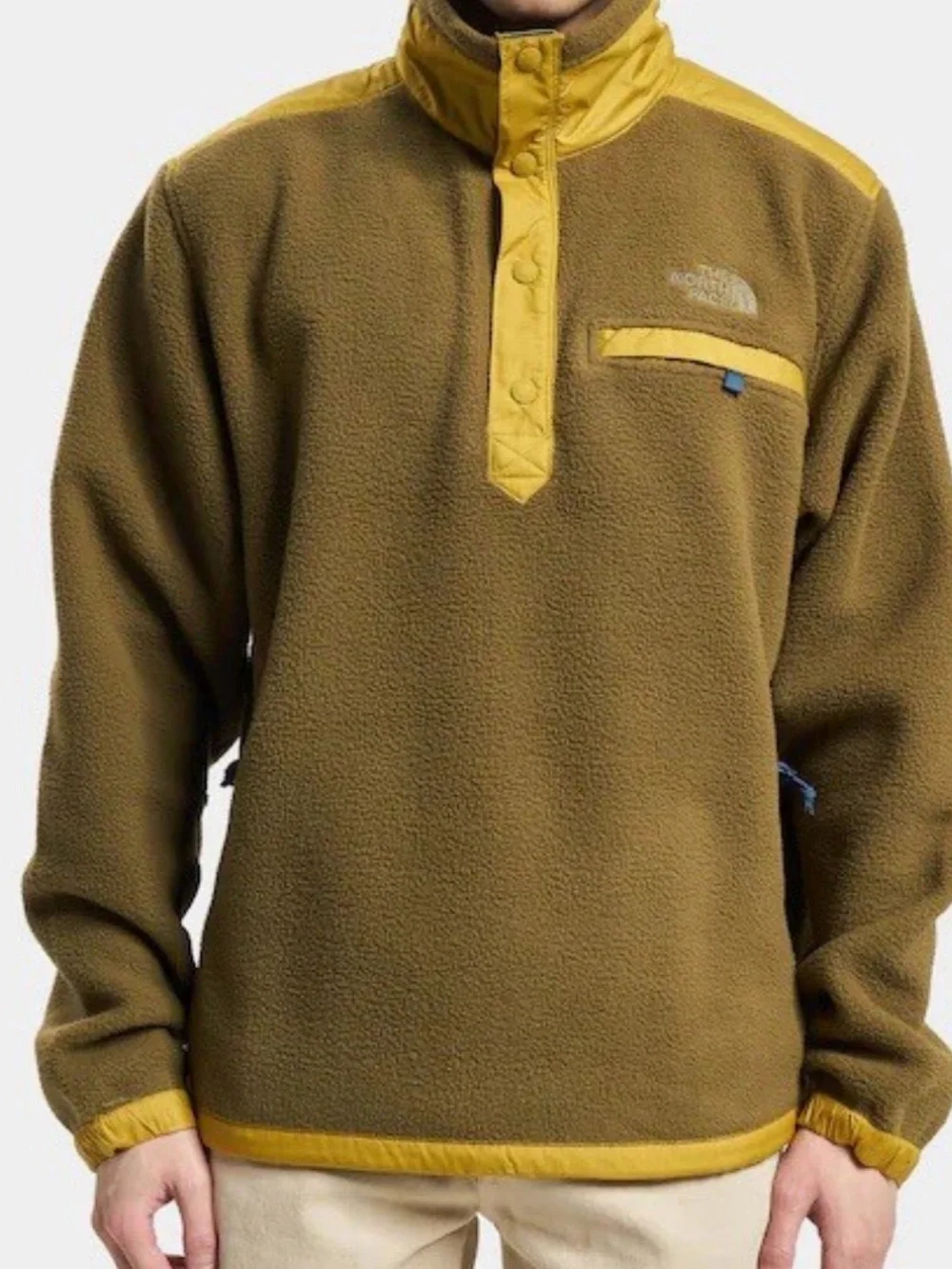 The North Face olive fleece